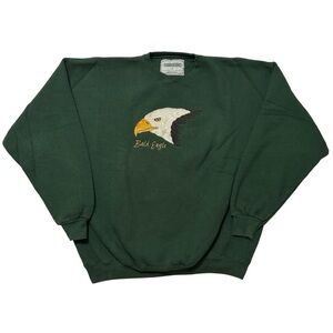 Vintage 90’s Embroidered Bald Eagle Sweatshirt